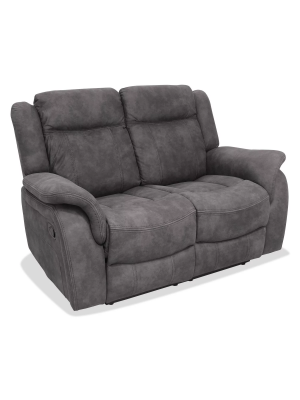 Sofá Indiana dos plazas gris oscuro, reclinable y funcional