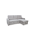 Sofá Chaiselongue cama Reynolds tapizado gris claro, elegante y funcional