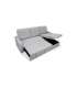 Sofá Chaiselongue cama Reynolds tapizado gris claro, elegante y funcional