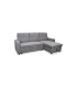 Sofá Chaiselongue cama Reynolds tapizado gris oscuro, elegante y funcional