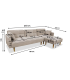 Sofá Chaiselongue cama Brando tapizado camel, elegante y funcional