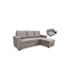 Sofá Chaiselongue cama Cristian tapizado gris cemento, elegante y funcional