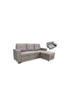 Sofá Chaiselongue cama Cristian tapizado gris cemento, 204cm(ancho) 135cm(fondo) 87cm(altura).