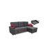 Sofá Chaiselongue cama Robyn tapizado gris, elegante y funcional