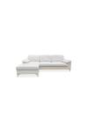 Sofá Chaiselongue izquierdo modelo Cyril tapizado blanco hueso, 260cm(ancho) 132cm(fondo) 86cm(altura).