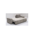 Sofá Chaiselongue cama Fausto tapizado gris, elegante y funcional