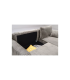 Sofá Chaiselongue cama Fausto tapizado gris, elegante y funcional