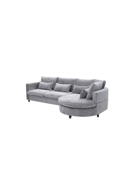 Sofá-cama Chaiselongue Charlene Cinzento de 282cm