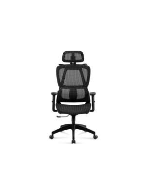Sillón gamer Ergo Red transpirable negro
