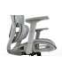 Sillón giratorio elevable gamer Ergo  tapizado red transpirable en gris claro.