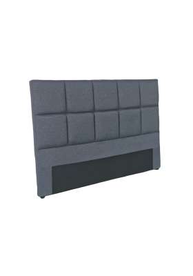 Cabecero Lumos tapizado gris 160x110cm para cama