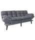 Sofá cama Niguelas en tela gris oscuro. 170 CM (ANCHO) x 110 CM (Fondo) x 80 CM (ALTO)