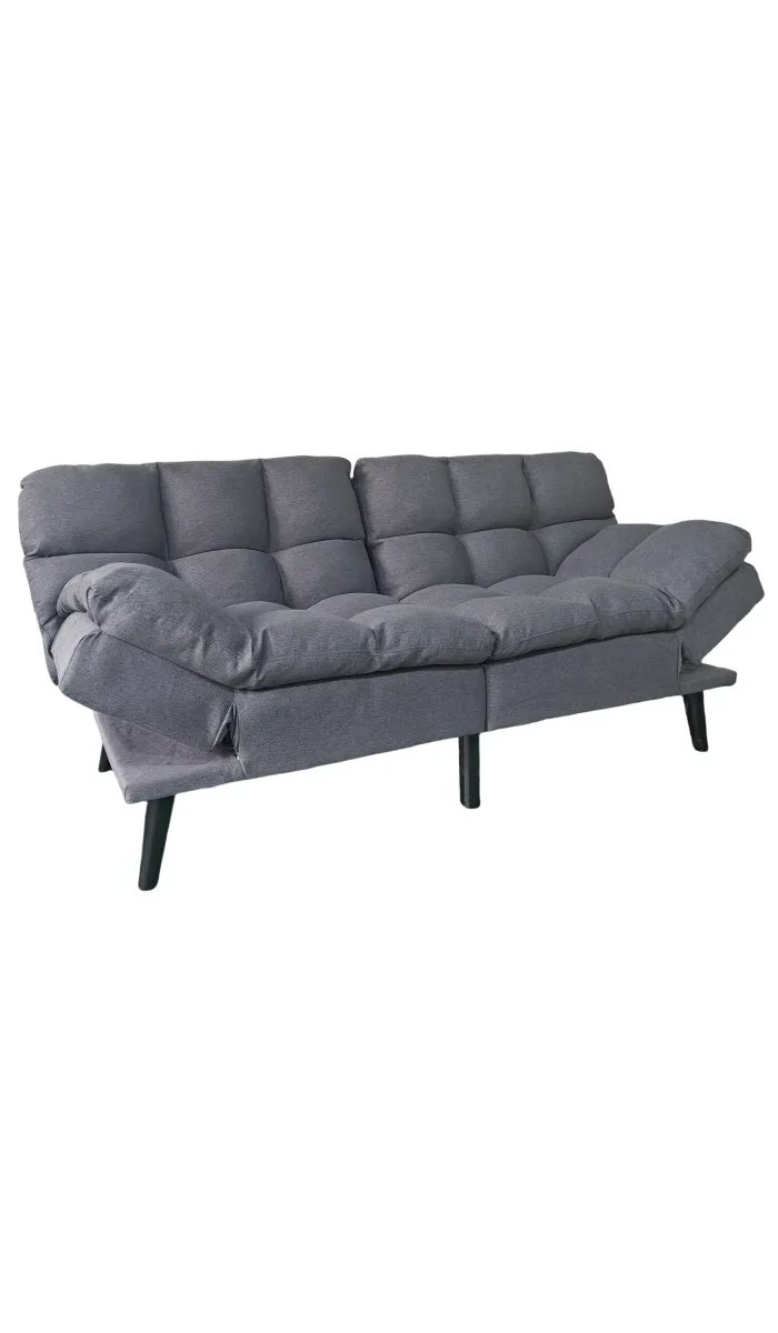 Sofá cama Niguelas en tela gris oscuro. 170 CM (ANCHO) x 110 CM (Fondo) x 80 CM (ALTO)