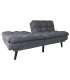 Sofá cama Niguelas en tela gris oscuro. 170 CM (ANCHO) x 110 CM (Fondo) x 80 CM (ALTO)