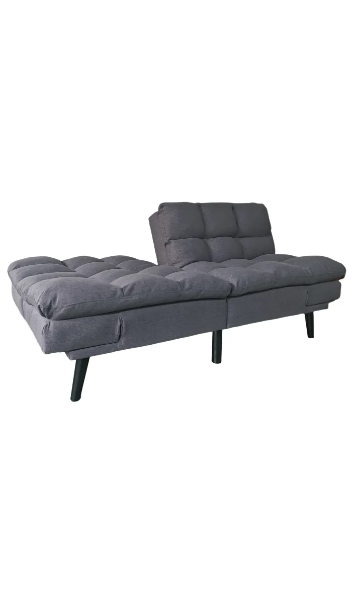 Sofá cama Niguelas en tela gris oscuro. 170 CM (ANCHO) x 110 CM (Fondo) x 80 CM (ALTO)