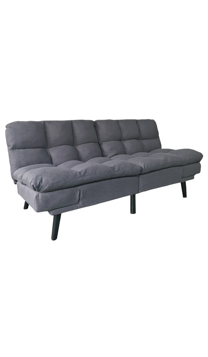 Sofá cama Niguelas en tela gris oscuro. 170 CM (ANCHO) x 110 CM (Fondo) x 80 CM (ALTO)