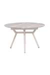 Mesa redonda extensible Paul tapa ceramic grey, 76 cm(alto) 130cm(ancho) 130-180 cm(largo)