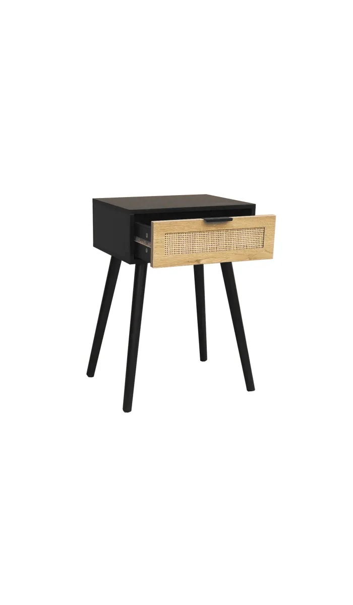 Noite Tabela 1 Gaveta MD-Freya Style Pine / Rattan