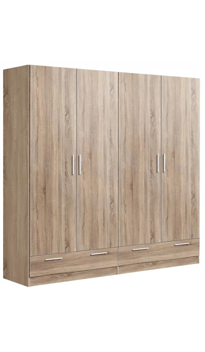 Armoire penderie 3 portes pliantes Dj-90 blanc artic 90 cm de large