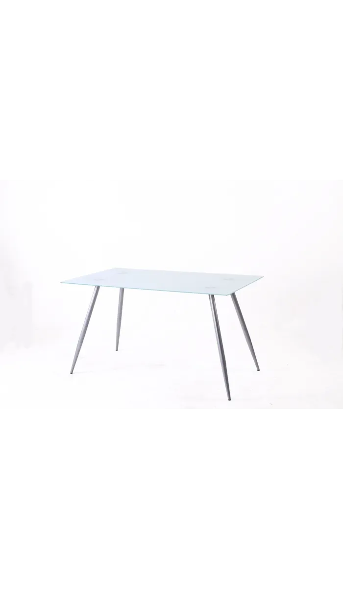 Mesa para cocina, comedor fija Md-Peter patas acero efecto madera.