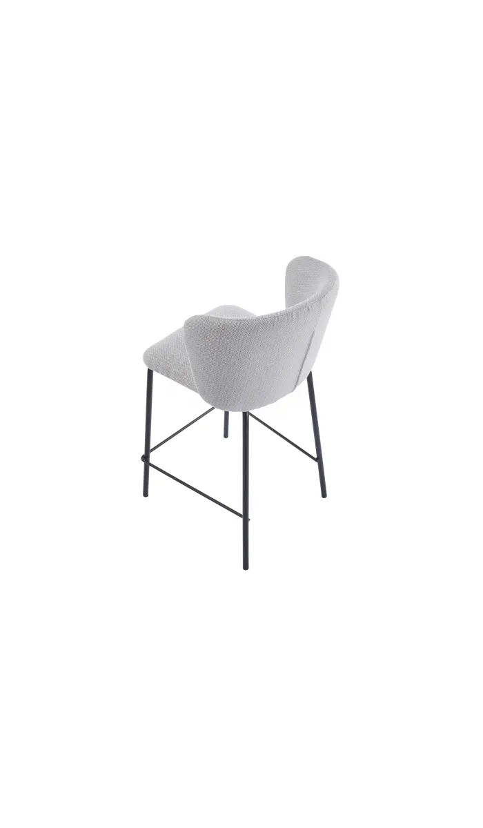 Adec Tabouret pivotant Britain en tissu gris