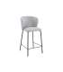 Adec Tabouret pivotant Britain en tissu gris