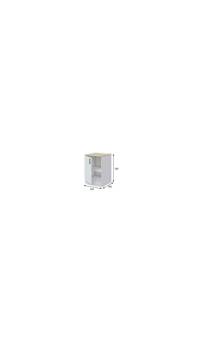 MD BLOCK Low kitchen furniture 60 oven in
