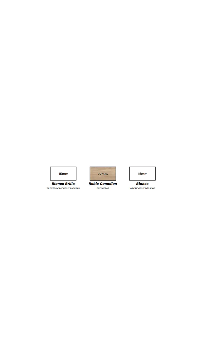 MD BLOCK Cuisine complète 180 cm (largeur) couleur
