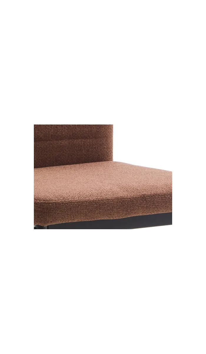 Pacote de 6 cadeiras estofadas em tecido cinza