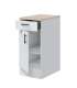 Mueble bajo cocina Kira 1 puerta 1 cajón blanco brillo