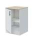 Mueble cocina de una puerta Kira Kitchen práctico y moderno en blanco brillo.