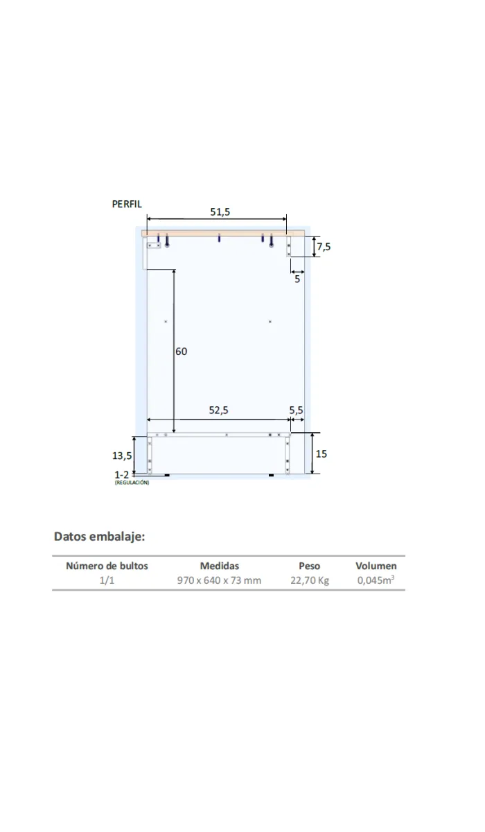 MD BLOCK Low kitchen furniture 60 oven in