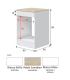 Mueble cocina Kira blanco brillo con encimera roble