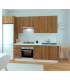Cocina Kit-Chef con encimera y zócalo en roble elegante