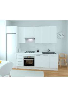 Kit de cozinha-chef com bancada e soquete em branco elegante