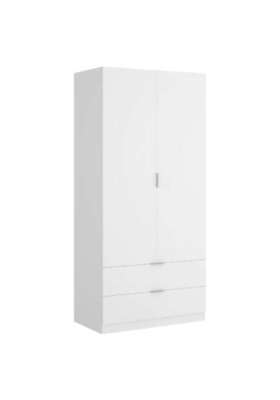 Guarda-roupa Sabiote 2 portas e 2 gavetas em branco