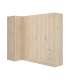 Armoire penderie 3 portes pliantes Dj-90 blanc artic 90 cm de large