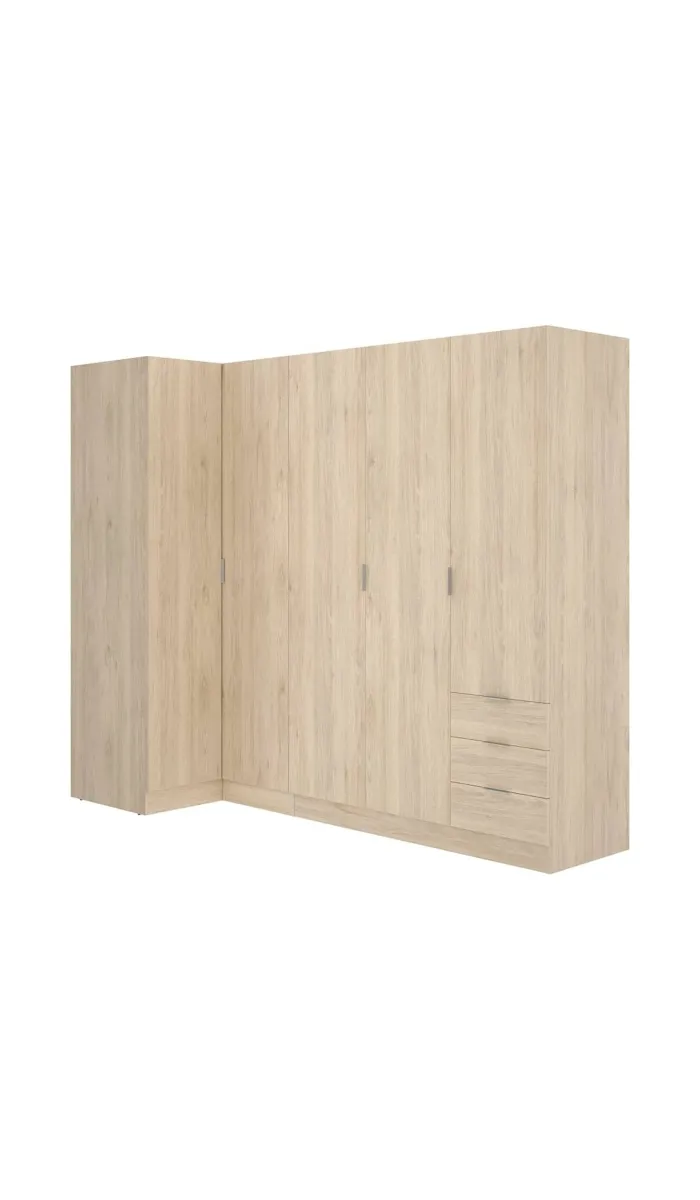 Armario rincón puertas abatibles Jaén I natural