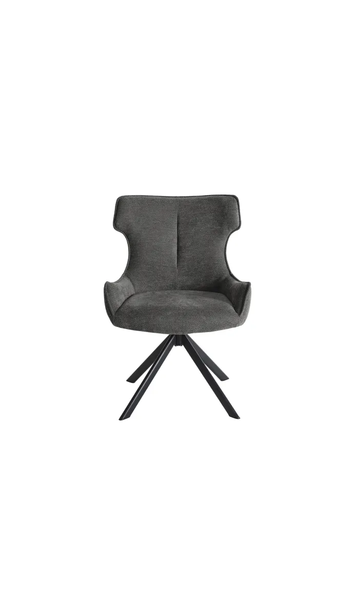 Pack de 2 sillas Robert en tejido gris para cocina/comedor