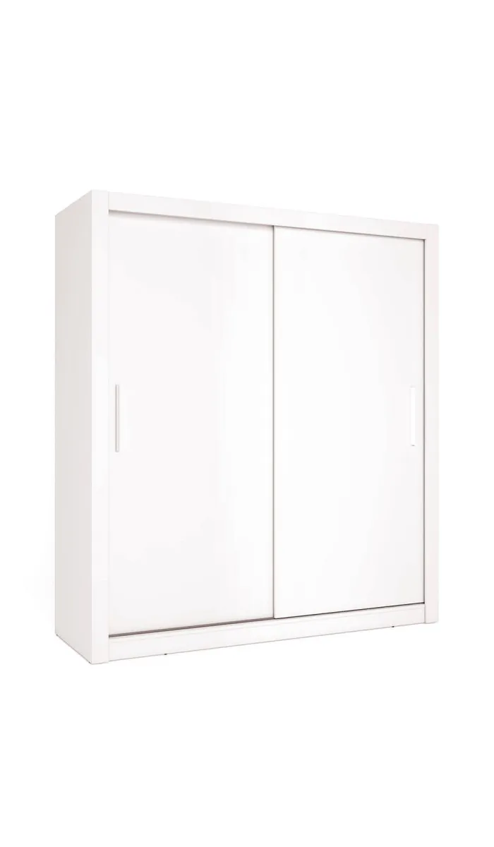 High shelf with 2 white doors -