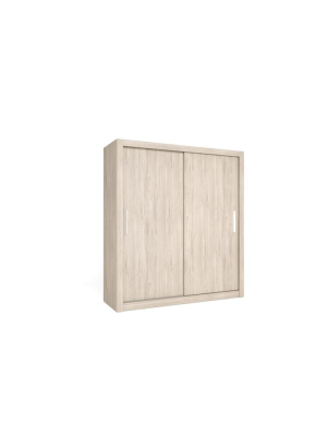 Armario 2 puertas correderas, Roble Sahara, 150x200cm