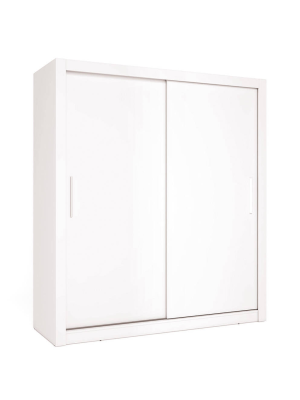 Armario corredero blanco, 2 puertas, 150x200cm