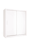 Armario 2 puertas correderas acabado blanco, 200cm(alto) 150cm(ancho) 58.5cm(fondo)