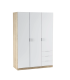 Armario 3 puertas abatibles con 3 cajones, elegante y práctico