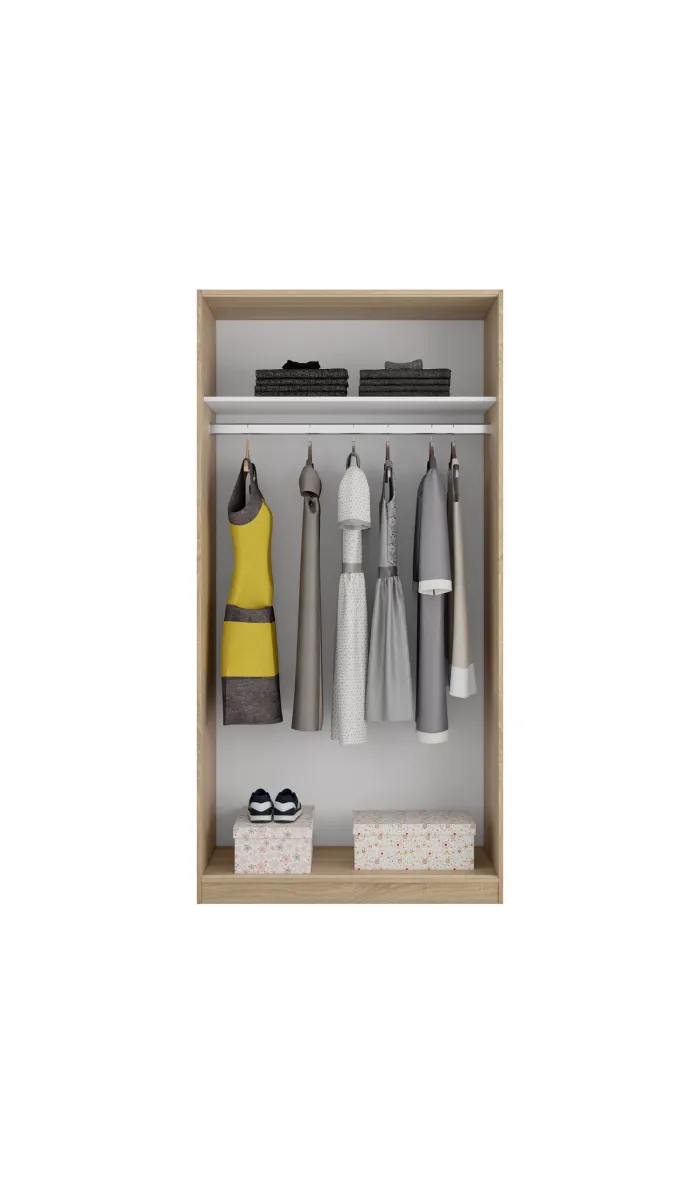 High shelf with 2 white doors -