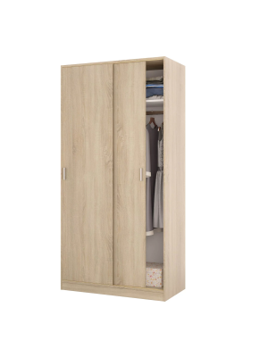 Armario 2 puertas correderas roble canadian 200x100x50
