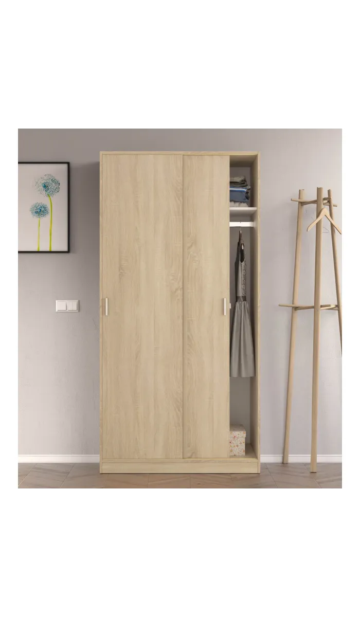 Guarda-roupa 2 portas de correr, elegante e prático