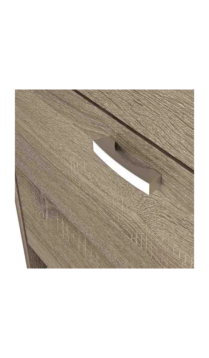 Zapatero Pili con 3 trampones en roble cortez, práctico y elegante