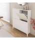 Zapatero cuatro trampones práctico y moderno en blanco