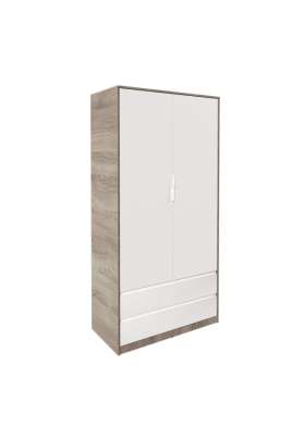Armario 2 puertas y 2 cajones abatibles, estilo moderno